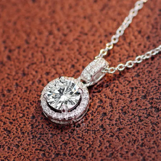 Diamond Halo Necklace